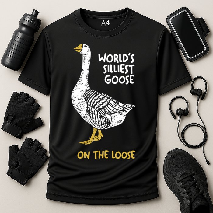 World's Silliest Goose On The Loose Cooling Performance Crew T-Shirt