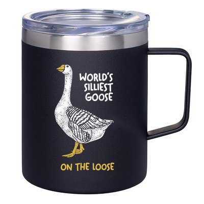 World's Silliest Goose On The Loose 12oz Stainless Steel Coffee Mug