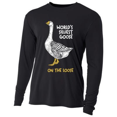 World's Silliest Goose On The Loose Cooling Performance Long Sleeve Crew