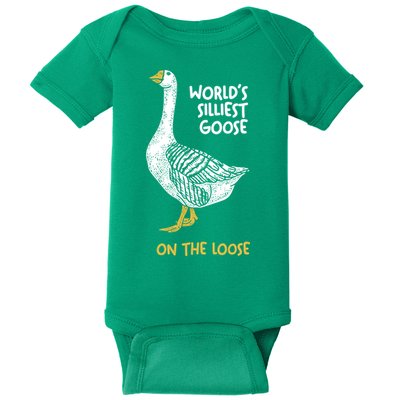 World's Silliest Goose On The Loose Baby Bodysuit
