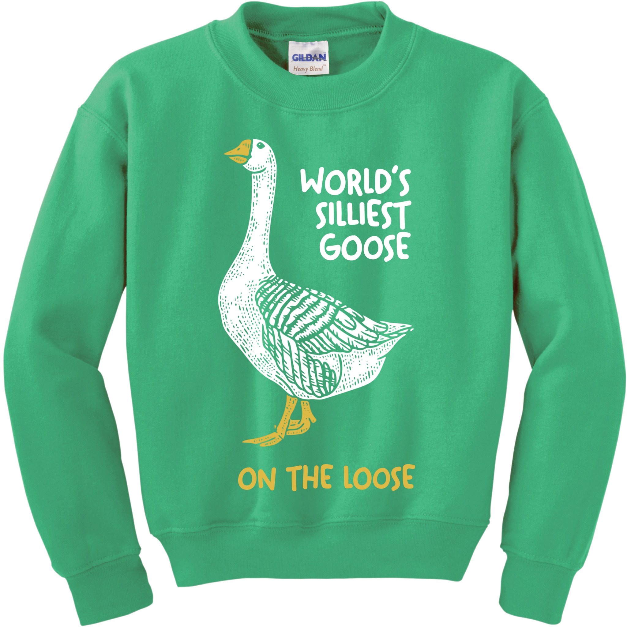 World's Silliest Goose On The Loose Kids Sweatshirt