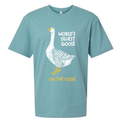 World's Silliest Goose On The Loose Sueded Cloud Jersey T-Shirt