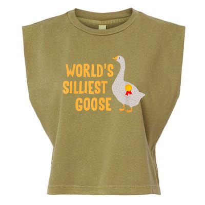 WorldS Silliest Goose Garment-Dyed Women's Muscle Tee