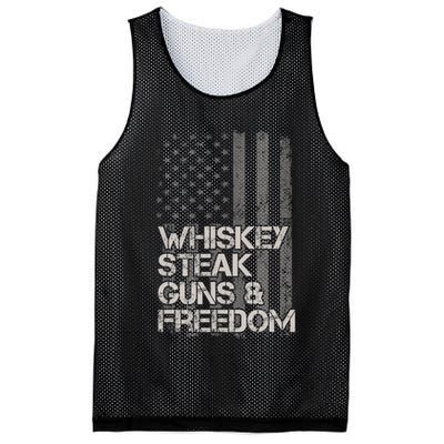 Whiskey Steak Guns & Freedom Patriotic Flag Gif Mesh Reversible Basketball Jersey Tank