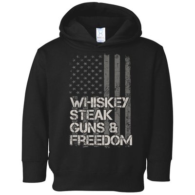 Whiskey Steak Guns & Freedom Patriotic Flag Gif Toddler Hoodie