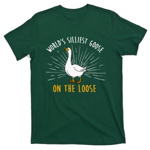 Worlds Silliest Goose On The Loose Funny Silly T-Shirt