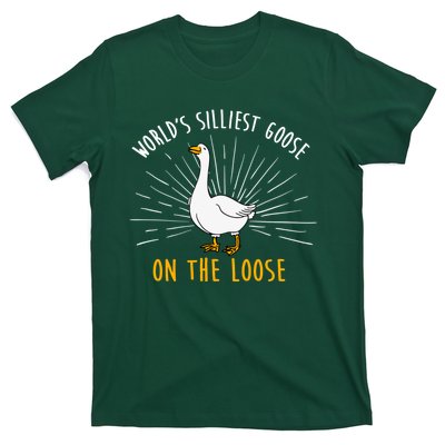 Worlds Silliest Goose On The Loose Funny Silly T-Shirt