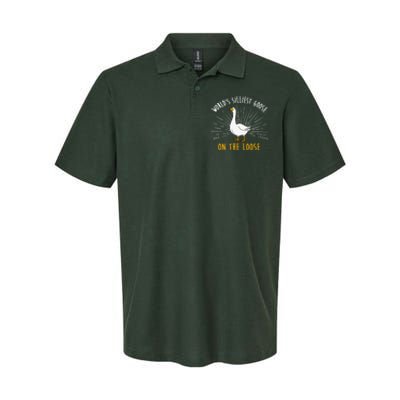 Worlds Silliest Goose On The Loose Funny Silly Softstyle Adult Sport Polo