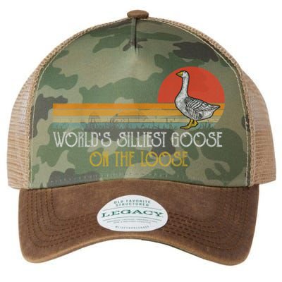 Worlds Silliest Goose On The Loose Funny Silly Legacy Tie Dye Trucker Hat