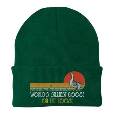 Worlds Silliest Goose On The Loose Funny Silly Knit Cap Winter Beanie