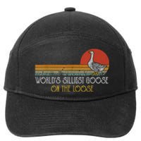 Worlds Silliest Goose On The Loose Funny Silly 7-Panel Snapback Hat