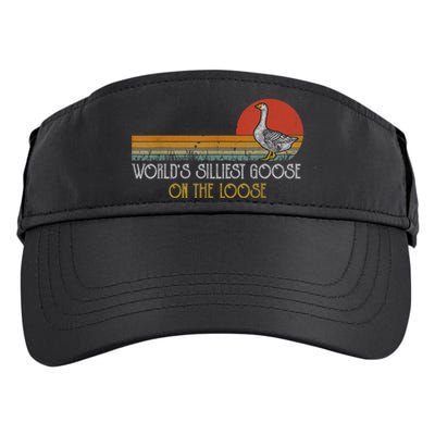 Worlds Silliest Goose On The Loose Funny Silly Adult Drive Performance Visor