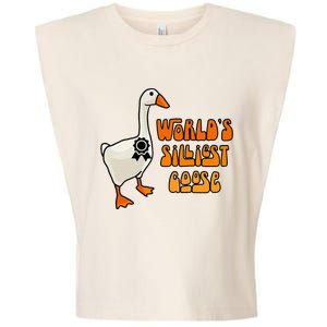 WorldS Silliest Goose Garment-Dyed Women's Muscle Tee