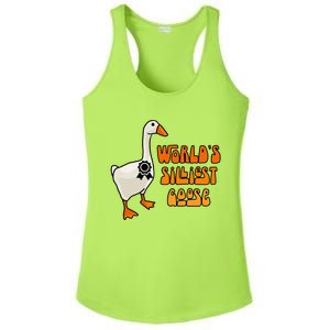 WorldS Silliest Goose Ladies PosiCharge Competitor Racerback Tank