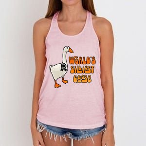 WorldS Silliest Goose Women's Knotted Racerback Tank