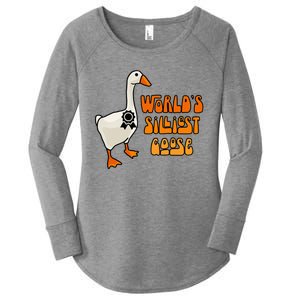 WorldS Silliest Goose Women's Perfect Tri Tunic Long Sleeve Shirt