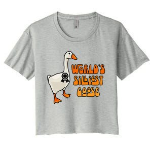 WorldS Silliest Goose Women's Crop Top Tee