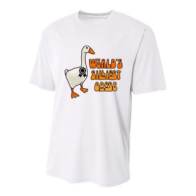 WorldS Silliest Goose Youth Performance Sprint T-Shirt