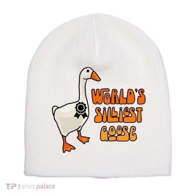 WorldS Silliest Goose Short Acrylic Beanie