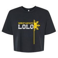 World S Greatest Lolo Filipino Grandpa Bella+Canvas Jersey Crop Tee