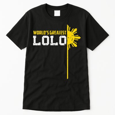 World S Greatest Lolo Filipino Grandpa Tall T-Shirt