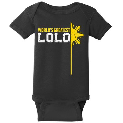 World S Greatest Lolo Filipino Grandpa Baby Bodysuit