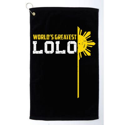 World S Greatest Lolo Filipino Grandpa Golf Towel