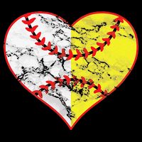 Womens Softball Heart Mom Women Baseball Ideas T-Shirt