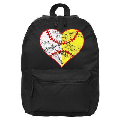 Womens Softball Heart Mom Women Baseball Ideas 16 in Basic Backpack