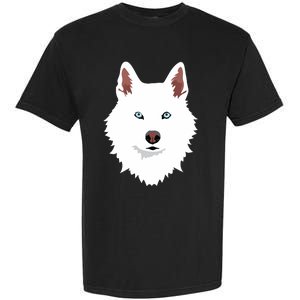 White Siberian Husky Canine White Snow Dog Garment-Dyed Heavyweight T-Shirt