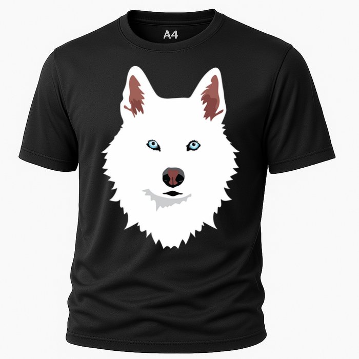 White Siberian Husky Canine White Snow Dog Cooling Performance Crew T-Shirt