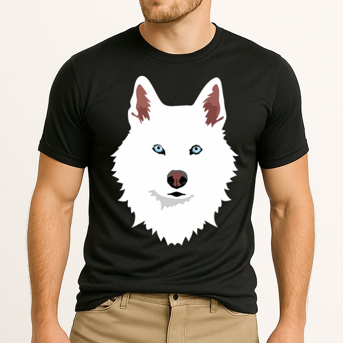 White Siberian Husky Canine White Snow Dog Cooling Performance Crew T-Shirt