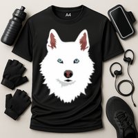 White Siberian Husky Canine White Snow Dog Cooling Performance Crew T-Shirt