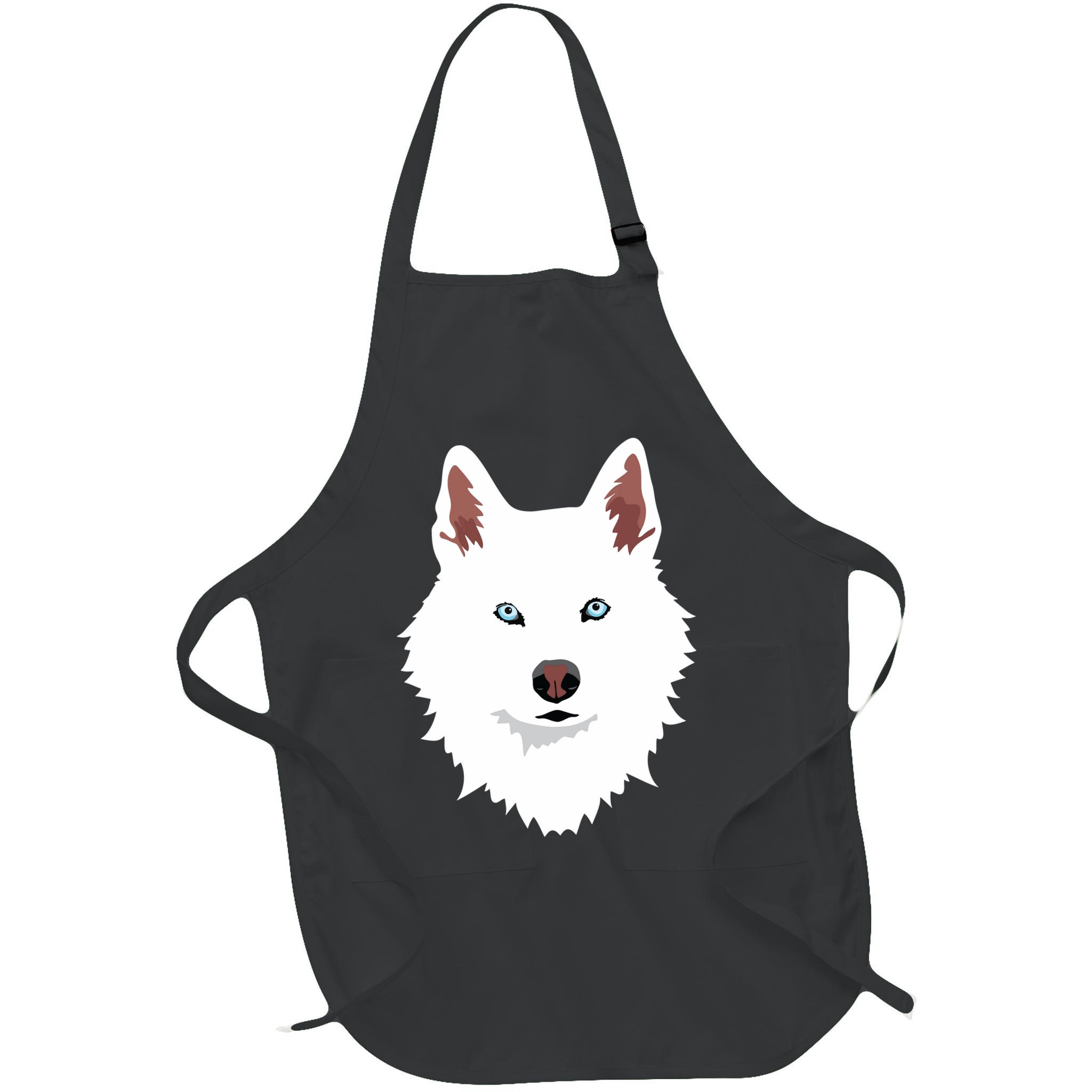 White Siberian Husky Canine White Snow Dog Apron