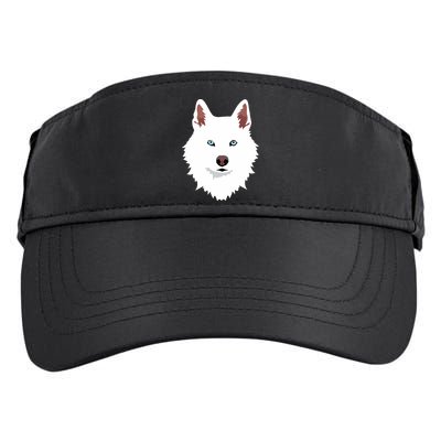 White Siberian Husky Canine White Snow Dog Adult Drive Performance Visor