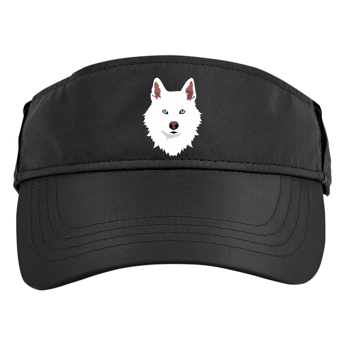 White Siberian Husky Canine White Snow Dog Adult Drive Performance Visor