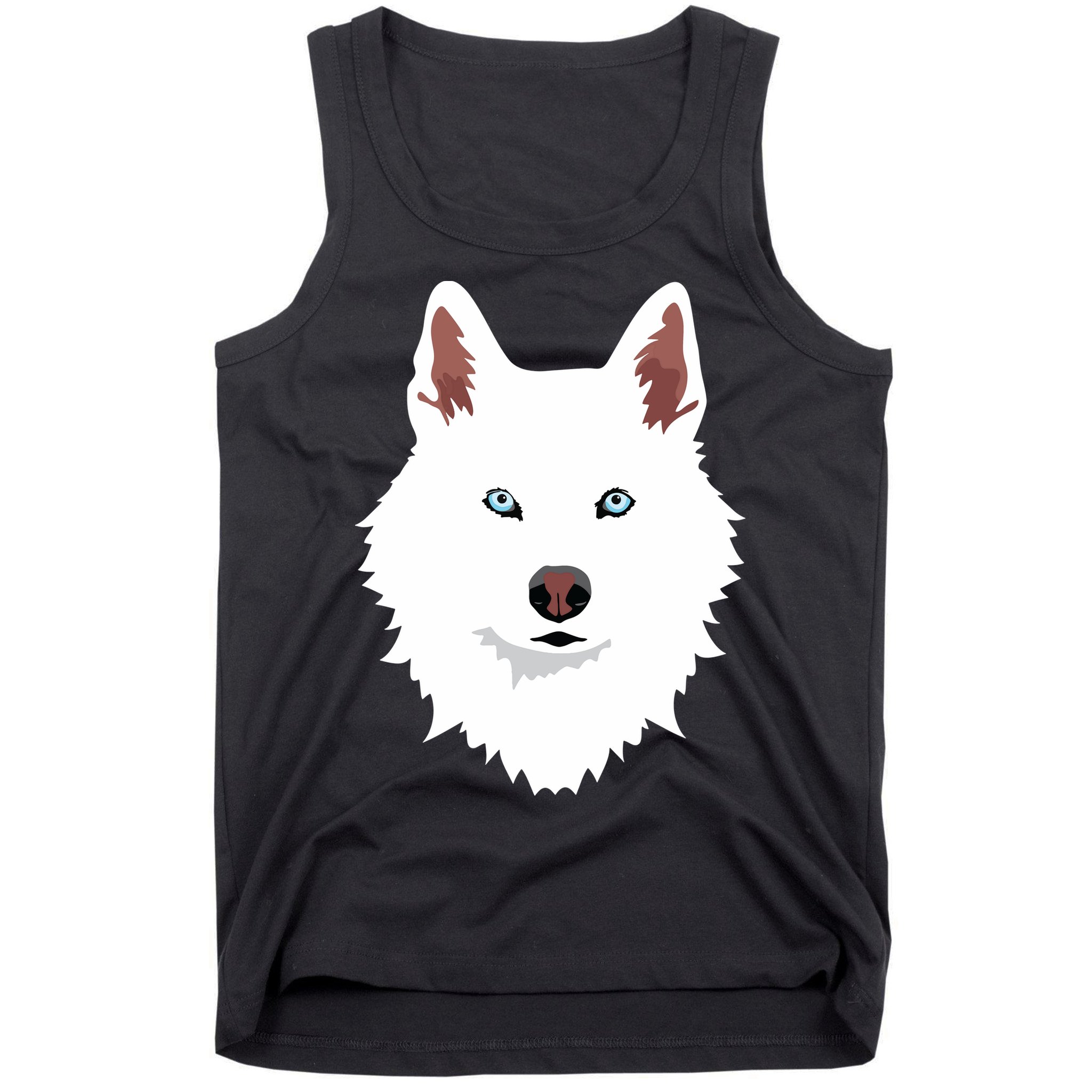 White Siberian Husky Canine White Snow Dog Tank Top