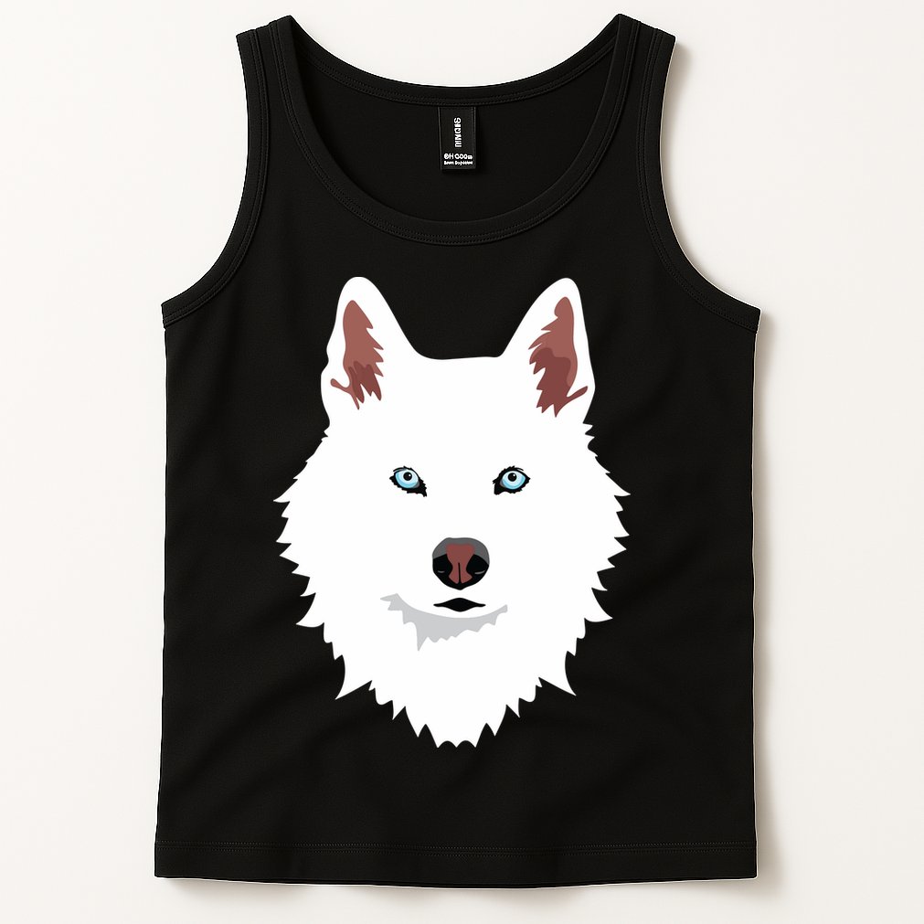 White Siberian Husky Canine White Snow Dog Tank Top