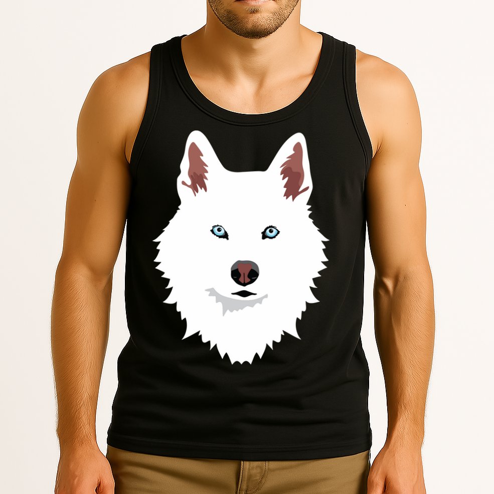 White Siberian Husky Canine White Snow Dog Tank Top
