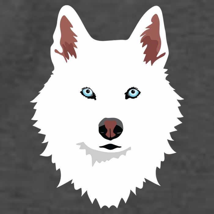 White Siberian Husky Canine White Snow Dog Vector Backpack