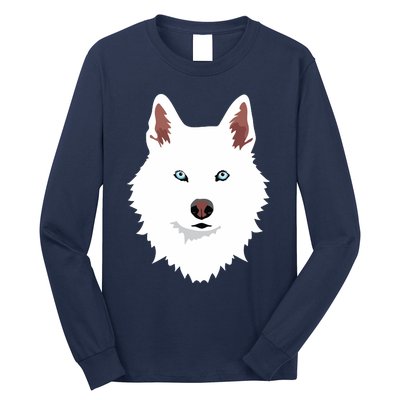 White Siberian Husky Canine White Snow Dog Long Sleeve Shirt