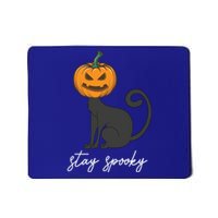 Wo Scary Halloween Stay Spooky Engraved Pumpkin Cat Funny Gift Mousepad