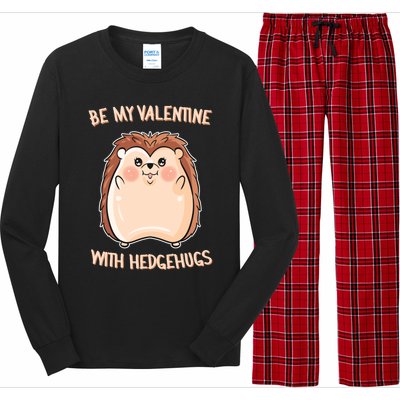 Want Some Hedhugs? Gift Hedgehog Embrace Valentine's Day Cute Gift Long Sleeve Pajama Set