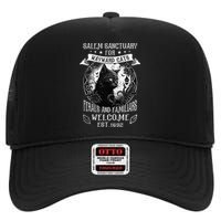 Witch Salem Home For Wayward Black Cats 1692 Halloween High Crown Mesh Back Trucker Hat