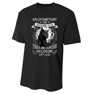 Witch Salem Home For Wayward Black Cats 1692 Halloween Performance Sprint T-Shirt