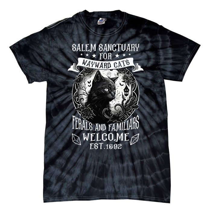 Witch Salem Home For Wayward Black Cats 1692 Halloween Tie-Dye T-Shirt