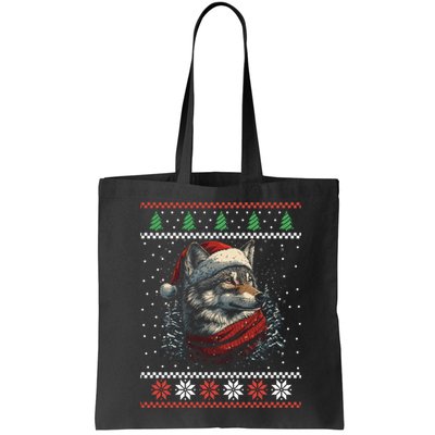 Wolf Santa Hat Ugly Christmas Cute Gift Bag