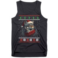 Wolf Santa Hat Ugly Christmas Cute Gift Tank Top