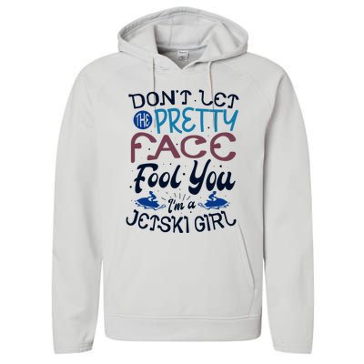 Water Sports Holiday Jetski Quote Cute Gift Performance Fleece Hoodie