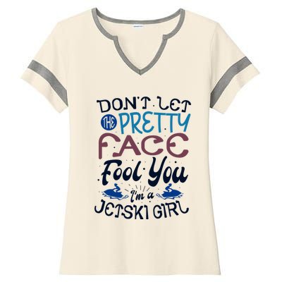 Water Sports Holiday Jetski Quote Cute Gift Ladies Halftime Notch Neck Tee